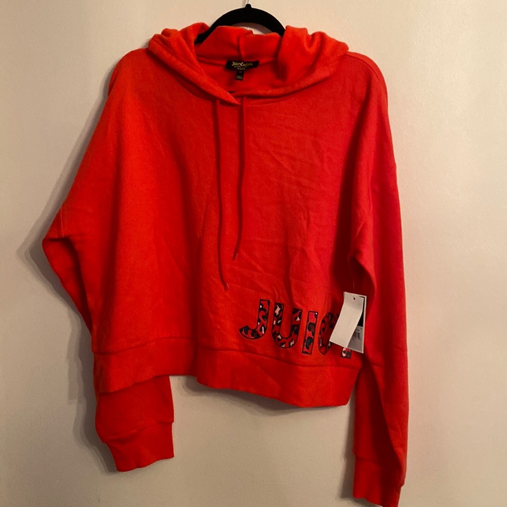 Juicy Couture Track Fleece Hoodie Pullover Size XS